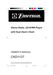 Emerson CKD1137 Owner`s manual