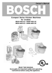 Bosch MUM 4420 UC Owner`s manual