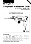Makita 2-SPEED HAMMER 8401 Instruction manual