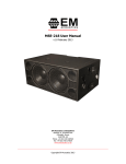 EM MSE-218SP User manual