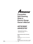 Amana ARHSC8750 Owner`s manual