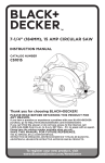 Black & Decker CS1015 Instruction manual