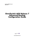 Alcatel OmniSwitch AOS Release 7 User guide