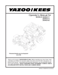 Yazoo/Kees ZKW42172 Operator`s manual