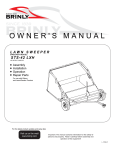 Brinly STS-42 LXH Owner`s manual