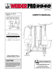 Weider 831.159730 User`s manual