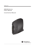 Motorola SB5100 - SURFboard - 38 Mbps Cable Modem Installation manual