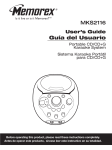 Memorex MKS2116 User`s guide