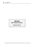 Biamp MPA250 Specifications