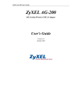 ZyXEL Communications G-200 User`s guide