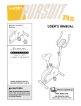 Weslo 310 CS User`s manual