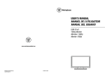 Westinghouse LVM-37W3 SE User`s manual