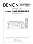 Denon AVR 1603 - AV Receiver Service manual
