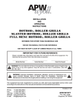 APW Wyott FDDL-30 Operating instructions