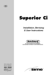 Benchmark superior 60 Ci Installation manual