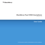 Blackberry 8100 SMARTPHONE User guide