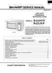 Sharp R-21JCA-F Service manual