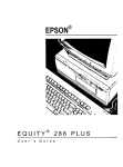 Epson Equity 286 PLUS User`s guide
