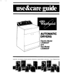 Whirlpool LE5805XP Operating instructions
