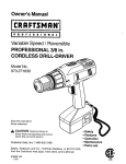Craftsman 973.271830 Owner`s manual