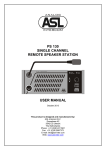 ASL INTERCOM PS 130 User manual