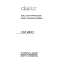 Clarion CZ200 Owner`s manual