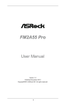 ASROCK FM2A55 Pro User manual