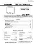 Sharp 27U-S50 Service manual