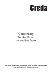 Condensing Tumble Dryer Instruction Book
