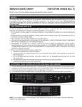 SERVICE DATA SHEET 318127078 (1003) Rev. A