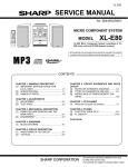 Sharp XL-E80 Service manual