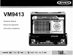 Audiovox VM9413 Owner`s manual
