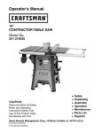 Craftsman 351.218330 Operator`s manual
