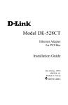 D-Link DE-528CT Installation guide
