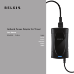 Belkin Netbook Power Adapter User manual