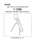Eiki V-2500 Instruction manual