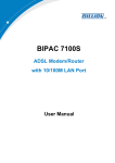Billion BiPAC 7100 User manual