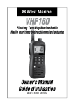 West Marine VHF155 Owner`s manual