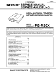 Sharp PG-M20XU Service manual