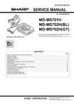 Sharp MD-MS701H Service manual