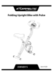 Exerpeutic Folding Upright Bike Owner`s manual