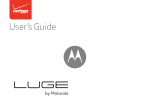 Verizon Luge User`s guide