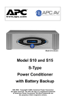 APC S15 Operating instructions