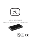 Vista MiniD400 User`s manual
