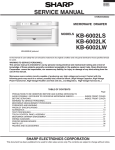 Sharp KB6002LK Service manual