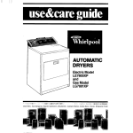 Whirlpool LE7800XP Operating instructions