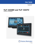 Extron electronics TLP 1000MV User guide