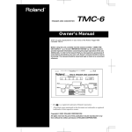 Roland TMC-6 Owner`s manual