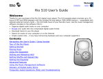 Rio SE510 User`s guide