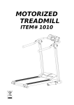 Exerpeutic Treadmill with Pulse Specifications